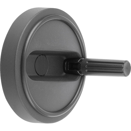 Kipp Handwheel D1=125, Reamed Hole W Slot D2=16H7, B3=5, T=18, 3, W.Transv.Bore D7=M06, Size:3, Plastic,  K0258.312516056